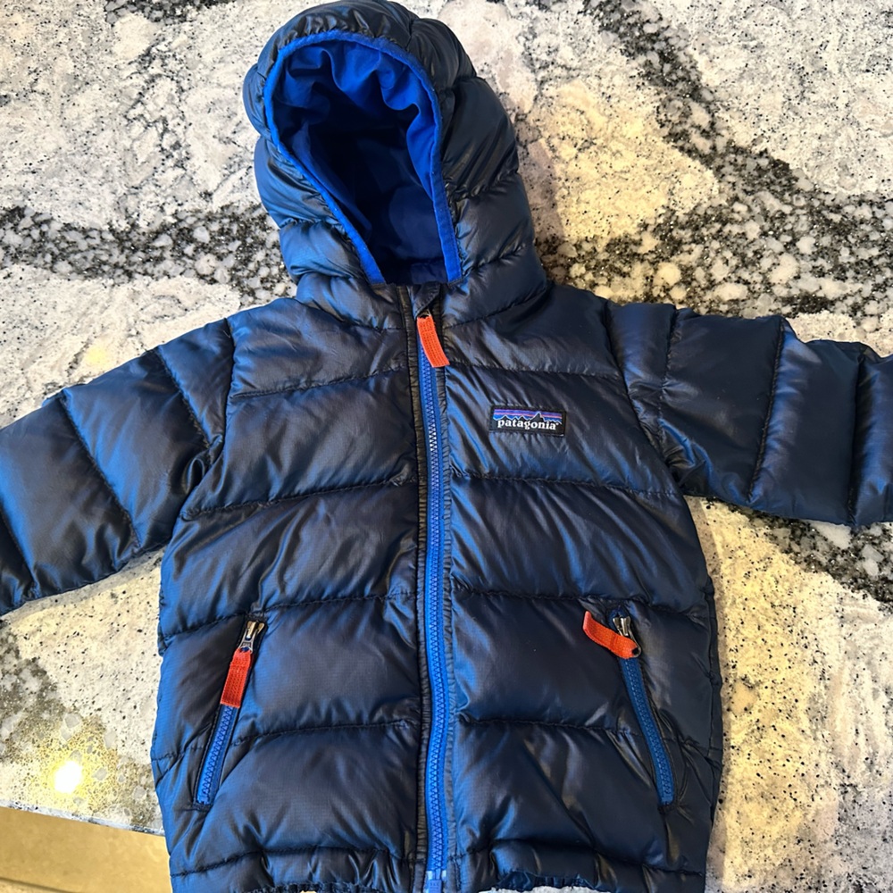 Patagonia Hi-Loft Baby Down Jacket, Navy, 6-12 months